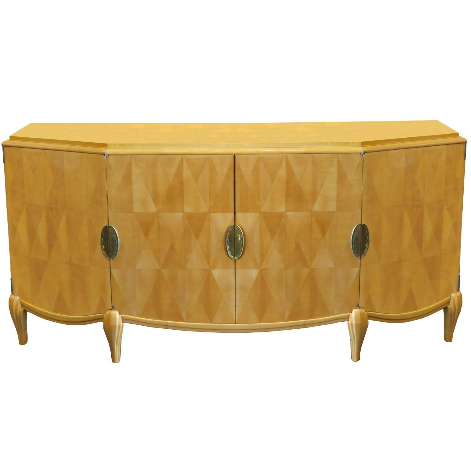 Sycamore Sideboard by Pierre Lucas, France, circa 1920s For Sale