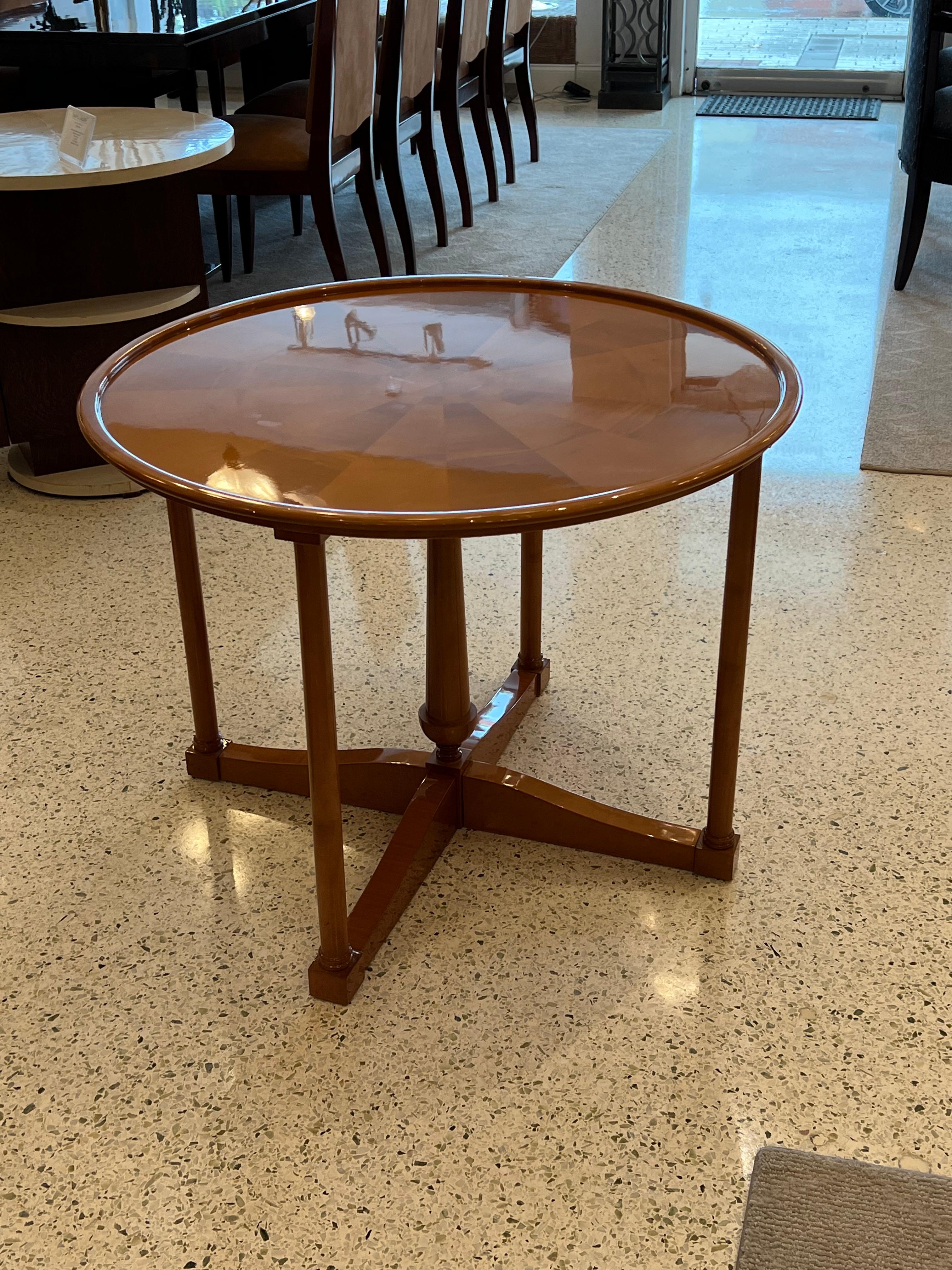 Art Deco Mid-Century Sycamore Wood Coffee Table by André Arbus For Sale