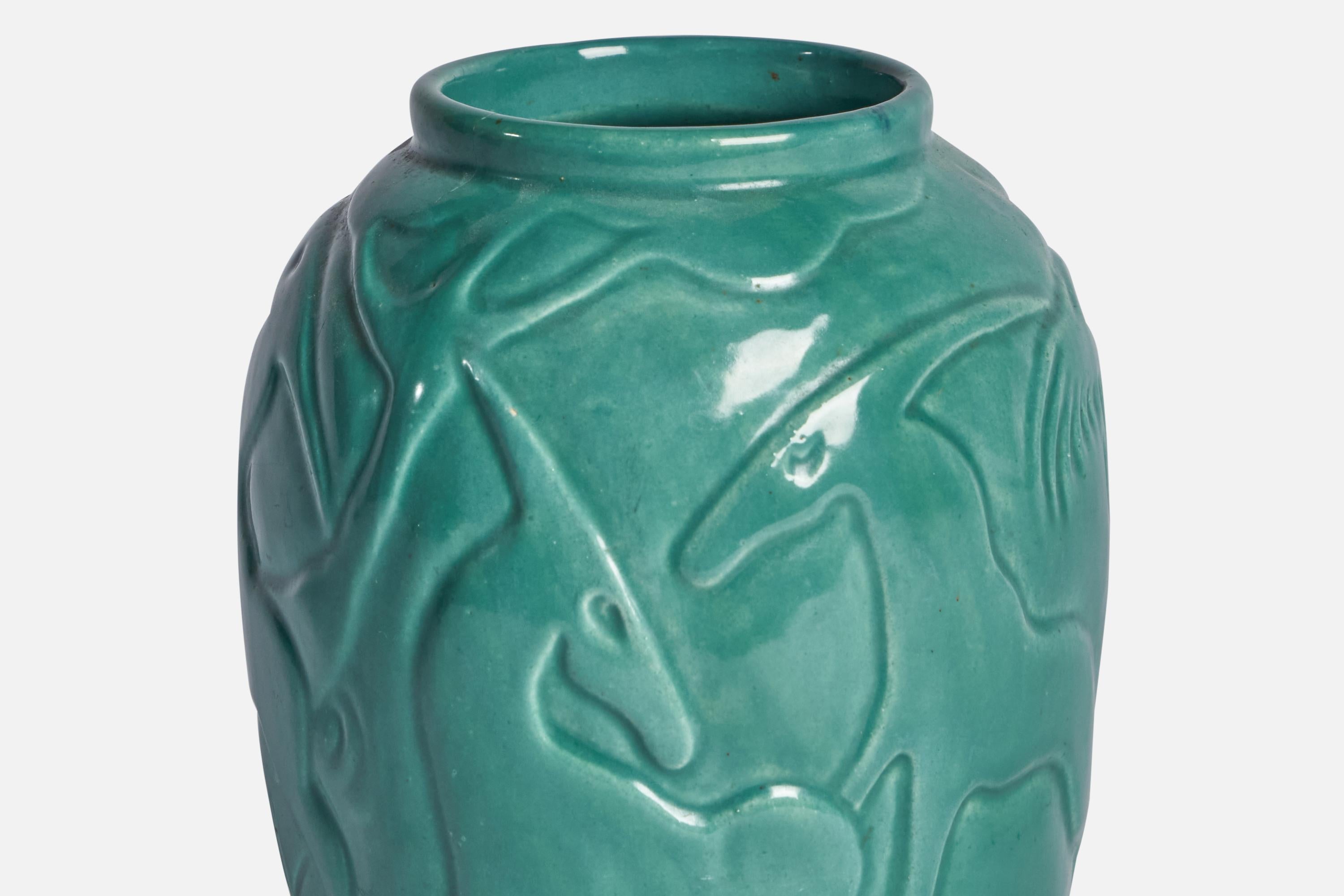 Scandinavian Modern Syco Keramik, Vase, Ceramic, Sweden, 1930s For Sale