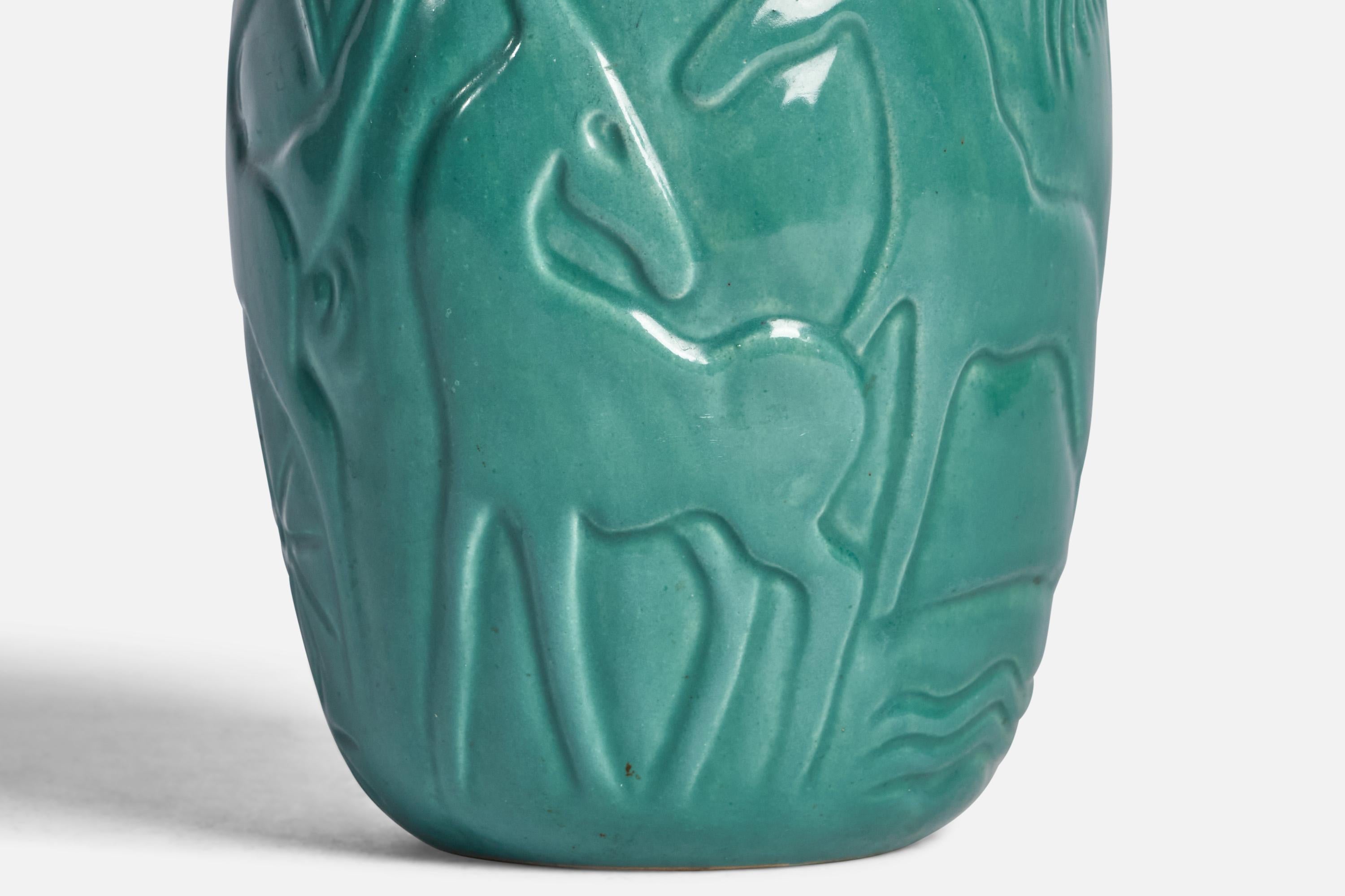 Syco Keramik, Vase, Keramik, Schweden, 1930er Jahre im Zustand „Gut“ im Angebot in High Point, NC