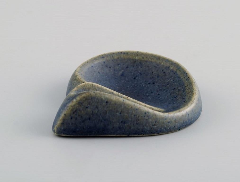 Scandinavian Modern Syco, Sweden, Three Small Bowls in Glazed Stoneware, Mid-20th C For Sale