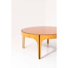 Tavolino circolare Sycomore di Max Ingrand per Fontana Arte, modello 1774