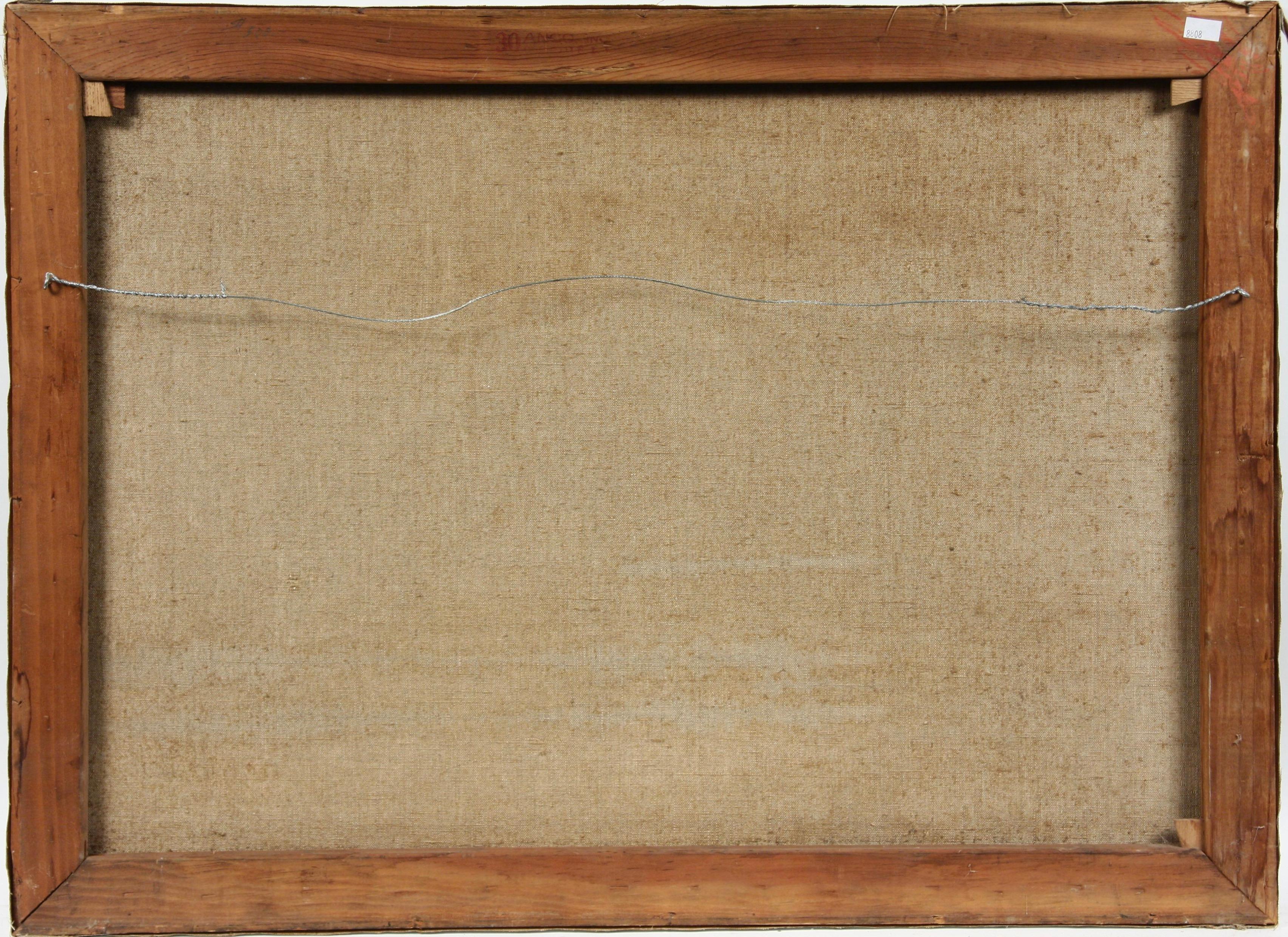 Bajo el viaducto Escena americana Realismo social Época WPA Moderna de mediados del siglo XX - Painting de Syd Browne