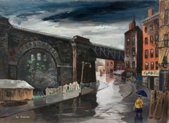 Under the Viaduct American Scene Social Realism WPA Era Mid-20th Century Modern