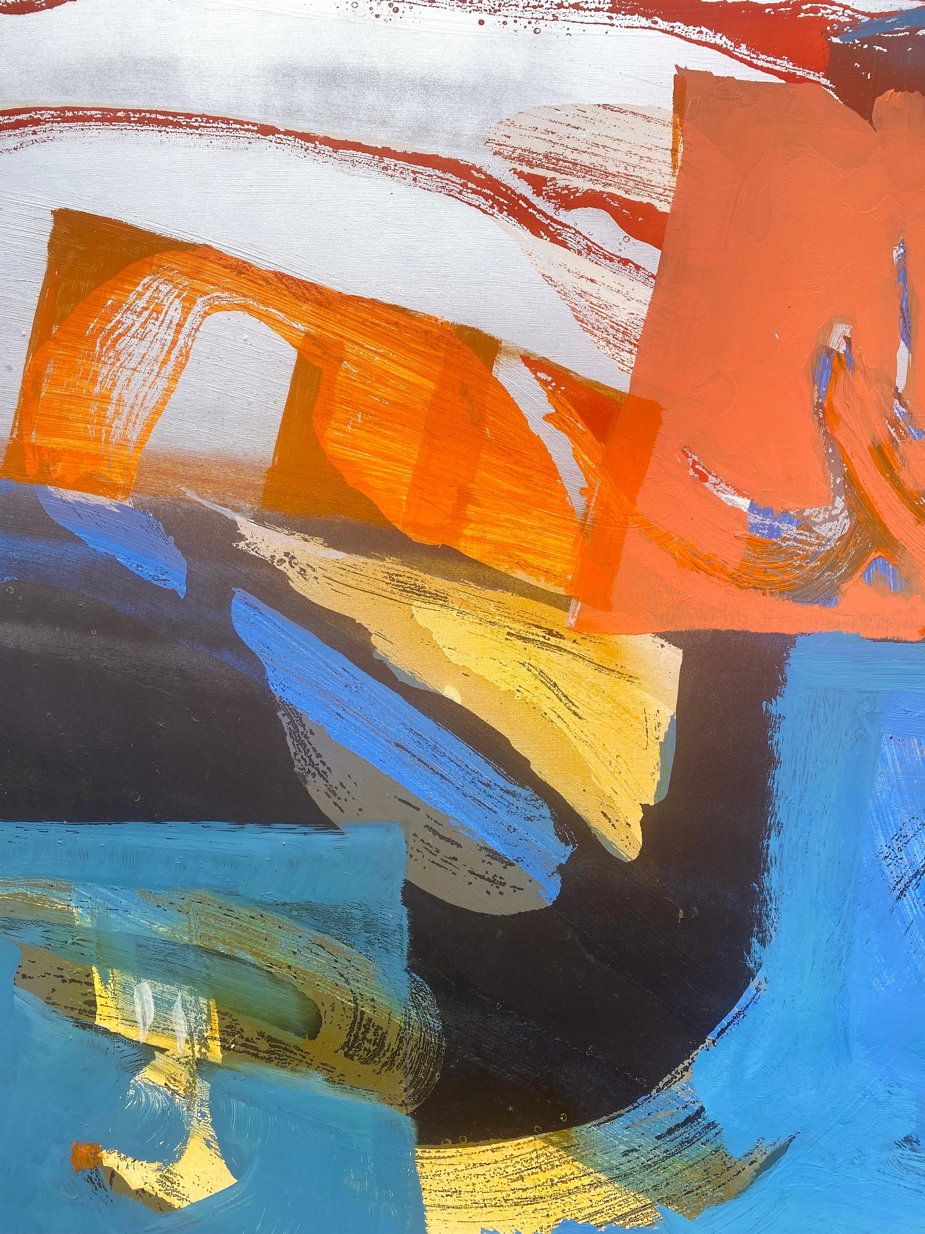0Un dipinto originale in acrilico su pannello del noto artista americano Syd Solomon. Firmato Syd Solomon in basso al centro.  Firmata e datata Syd Solomon 1971 e iscritta come titolo sul retro.  30 × 24 pollici.  Le condizioni sono ottime, nessun