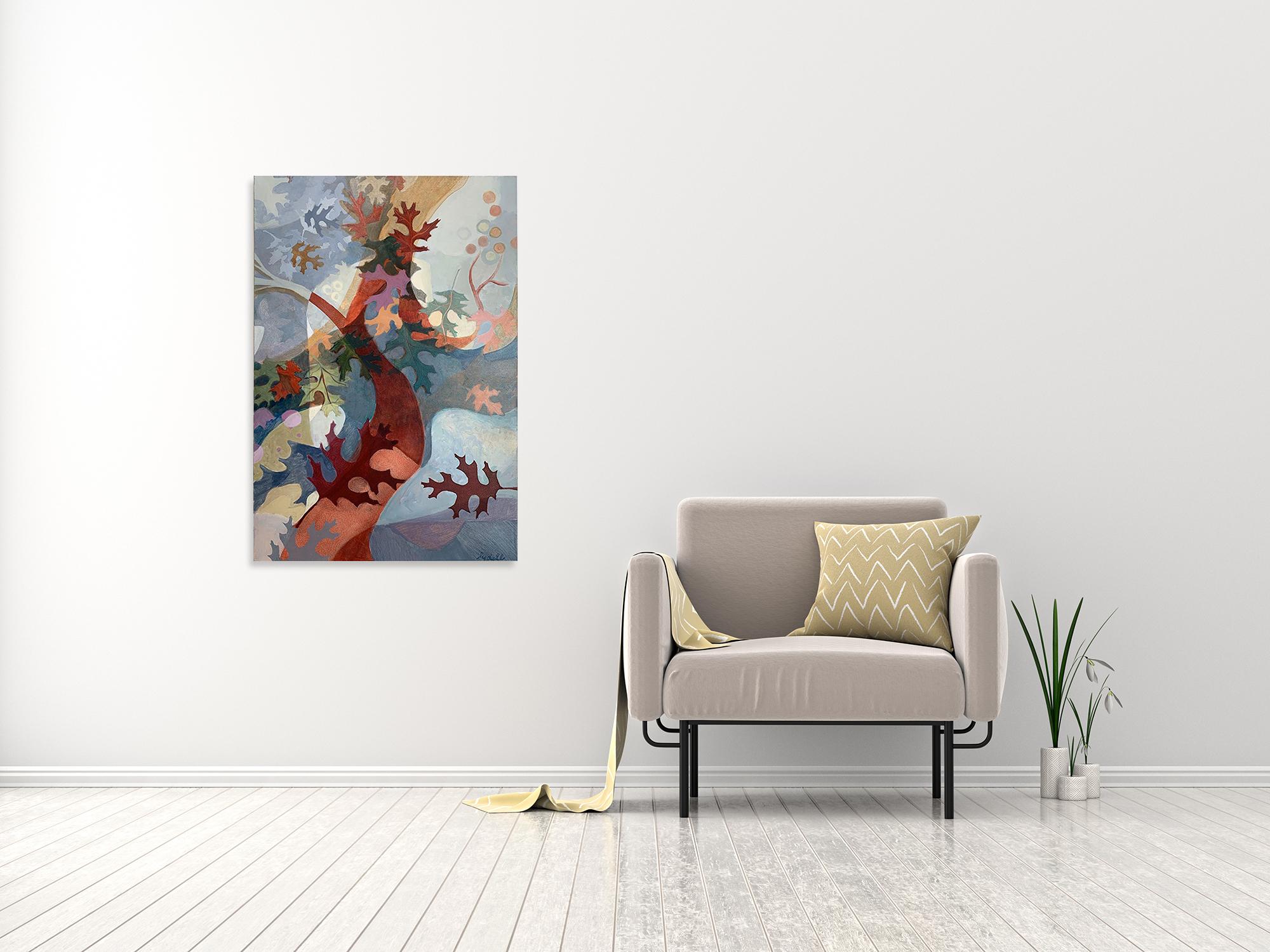 Drifting Into Fall – Sydell Lewis – Abstraktes Gemälde im Angebot 1