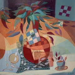 Jeu de feuilles - Sydell Lewis - Peinture abstraite