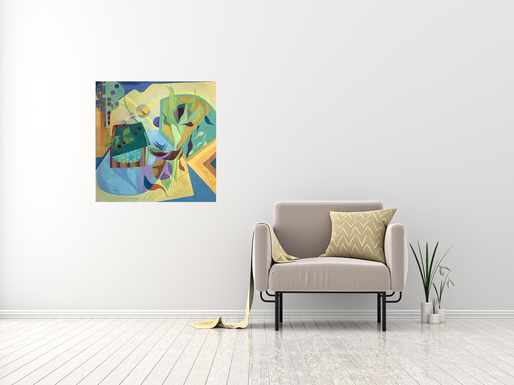 On My Mind - Sydell Lewis - Abstract Painting For Sale 1
