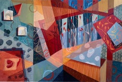 Peinture abstraite « Outside In » de Sydell Lewis