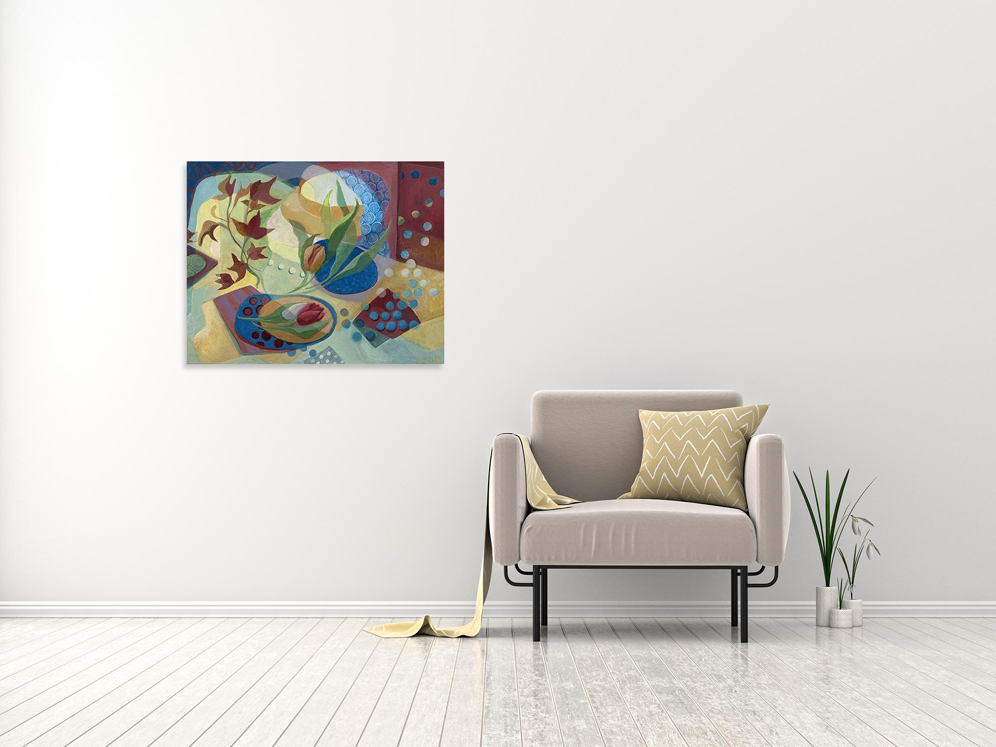 Spring To My Mind - Sydell Lewis - Abstract Painting For Sale 1
