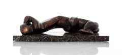 Sydney Alex Kumalo Modern Reclining Nude Bronze Sculpture