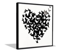 Hearts in Flight III, Contemporary Original Fine Art, Abstract Butterfly Painting
