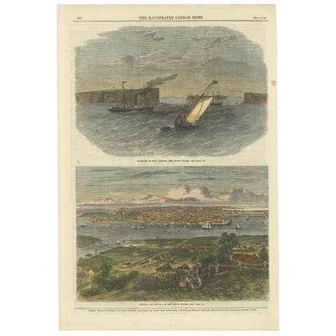 Sydney: Entrance to Port Jackson & View of the Capital of New South Wales, 1863