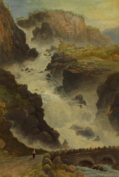 Latefossen Waterfall Odda Norway By Sydney Ernest Hart