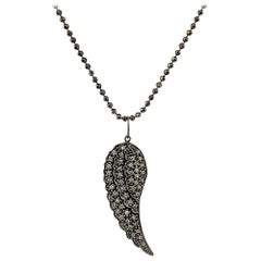 Sydney Evan Black Gold and Diamond Pendant Necklace