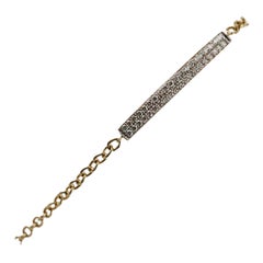 Sydney Evans Id Bar 14K Yellow Gold And Diamond Chain Bracelet