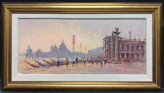 The Grand Canal Venice British Signed Impressionist Oil Painting Listed Artist