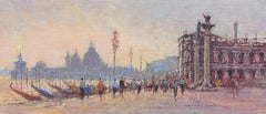 Britisches signiertes impressionistisches Ölgemälde, Grand Canal Venice, Gemälde, gelisteter Künstler
