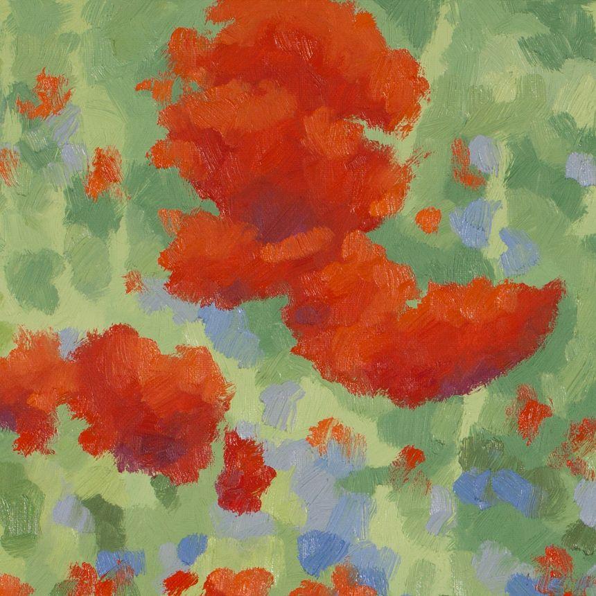 Giardino poetico, Pittura, Olio su tela - Painting Impressionismo di Sydney Hall