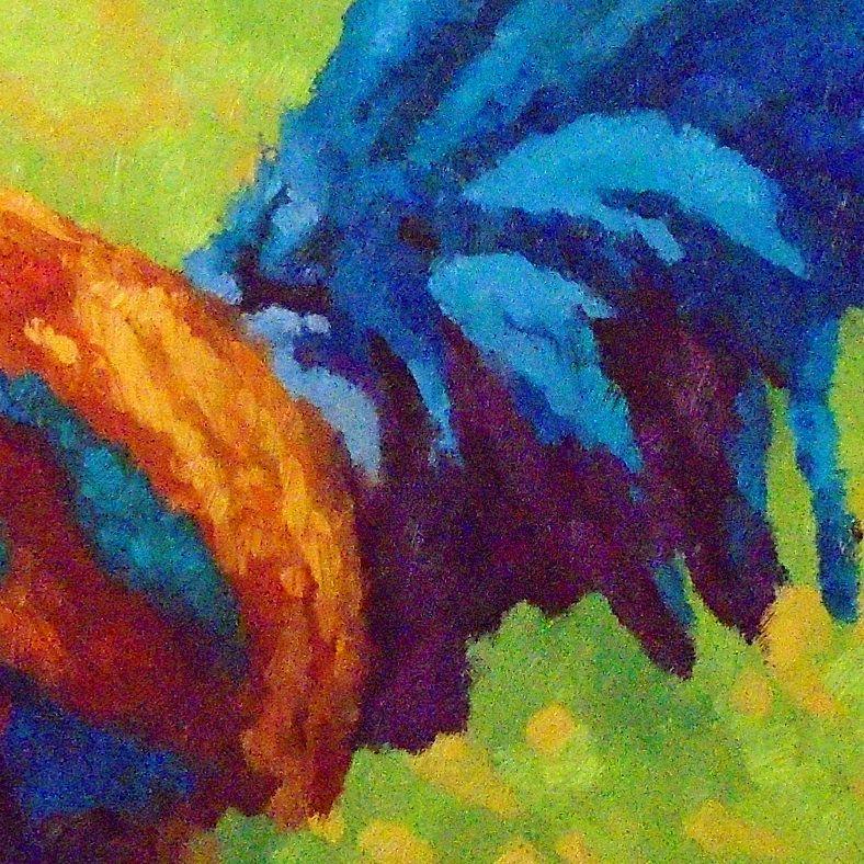 A testa alta, questo gallo vibrante e divertente è saturo dei più bei ori, dei blu e dei verdi più profondi, della terra bruciata e del cremisi, e si inserisce nel tuo spazio con un look luminoso e contemporaneo. È l'accessorio perfetto per
