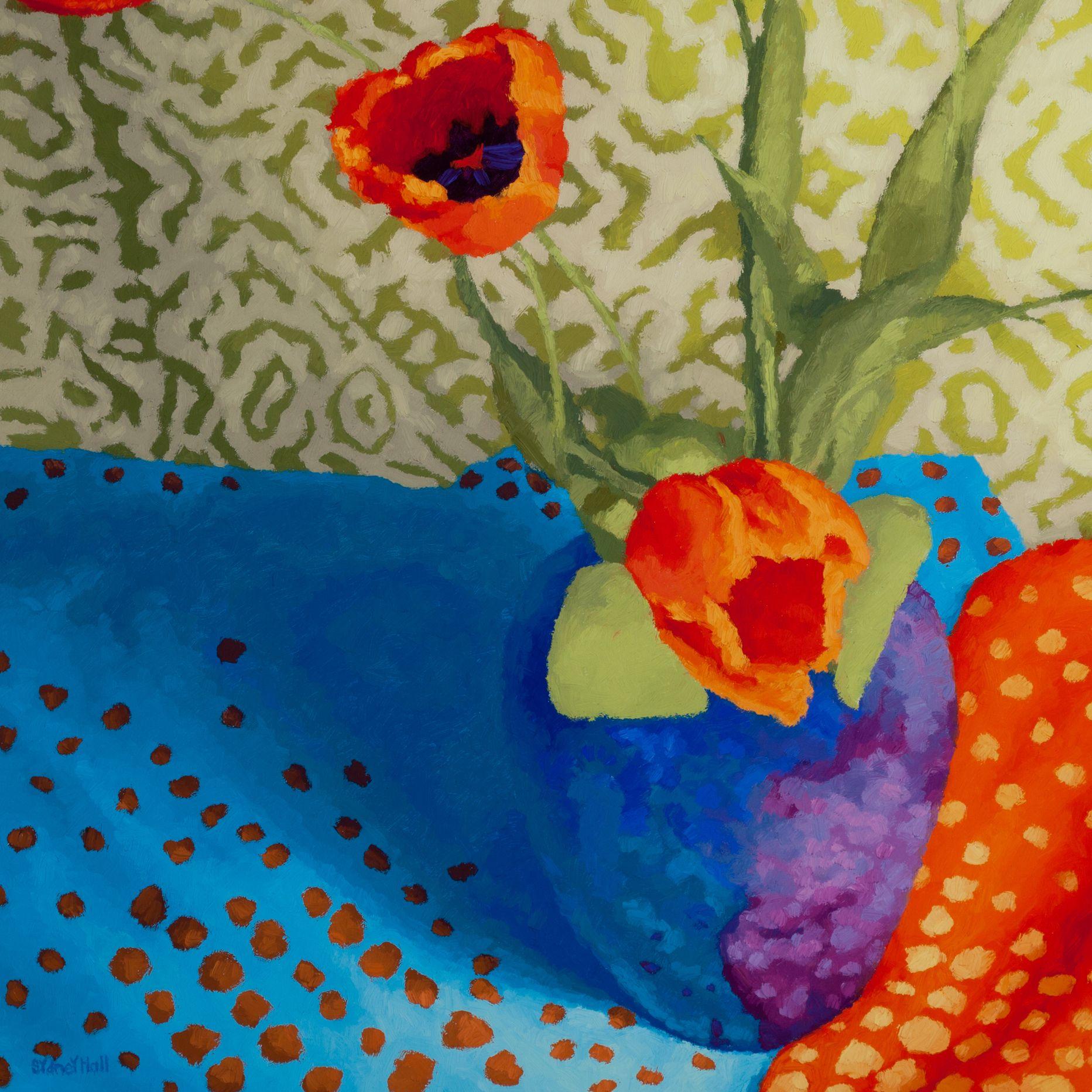 Baile del Tulipán con Dot, Pintura, Óleo sobre lienzo - Painting de Sydney Hall