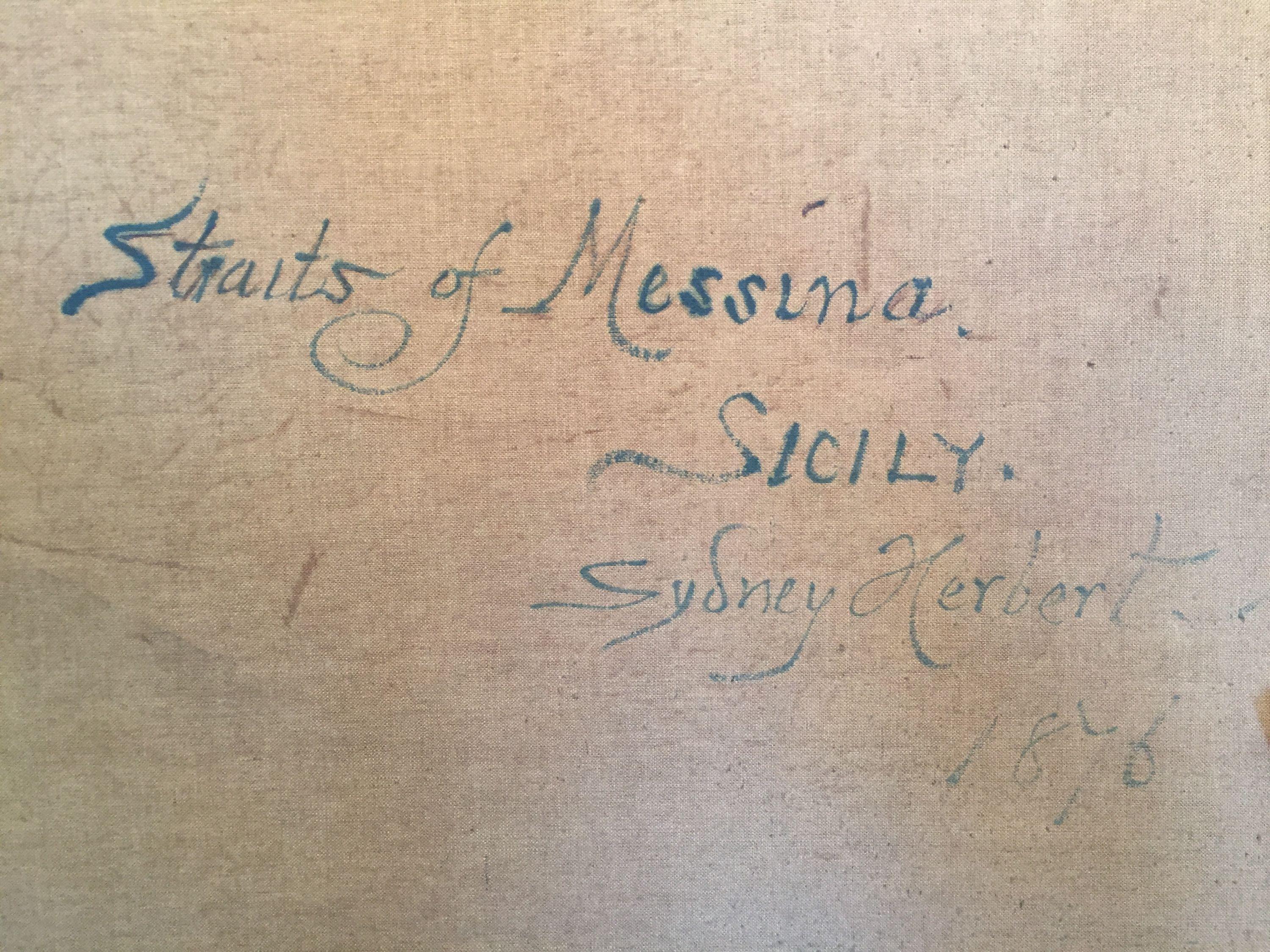 Sydney Herbert 1854-1915, Straits of Messina, Sicily In Good Condition In Folkestone, GB