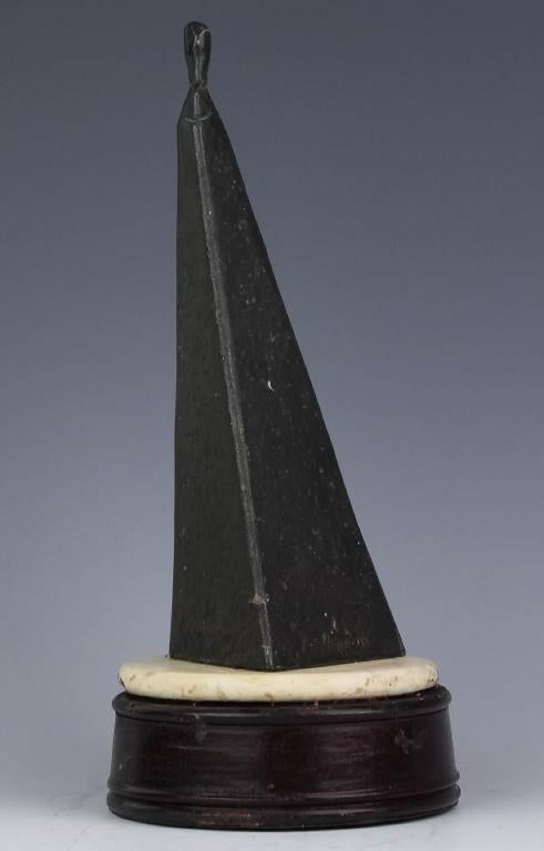 Sculpture minimaliste africaine moderniste d'un nu féminin en bronze de Sydney Kumalo en vente 4