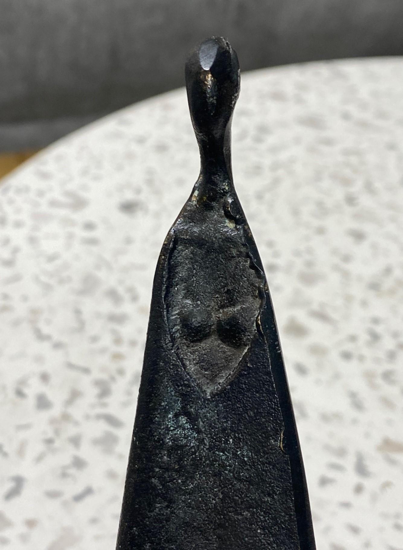 Modernist Female Figural Bronze Sculpture in Style of Sydney Kumalo For Sale 3