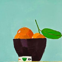 "Still Life with Oranges & Tape" 2025 oil on panel
