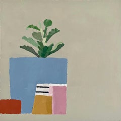 Huile sur lin « Still Life with Plant » de Sydney Licht