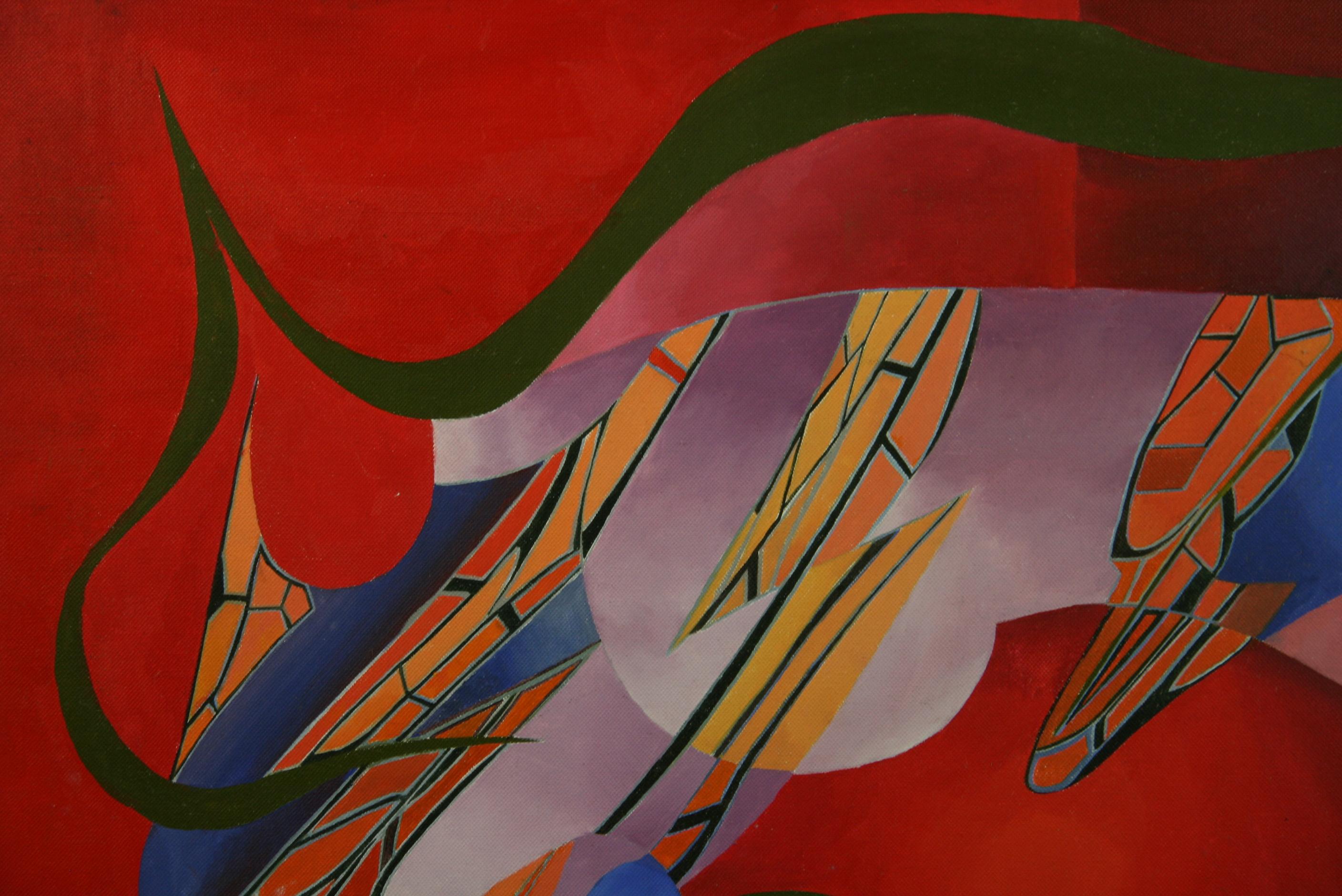 Vintage German Abstract Expressionist  Oversized Abstract 1965 For Sale 1