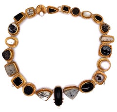 Sydney Lynch Multi Gemstone Designer Necklace and Bracelet Estate Fine Jewelry