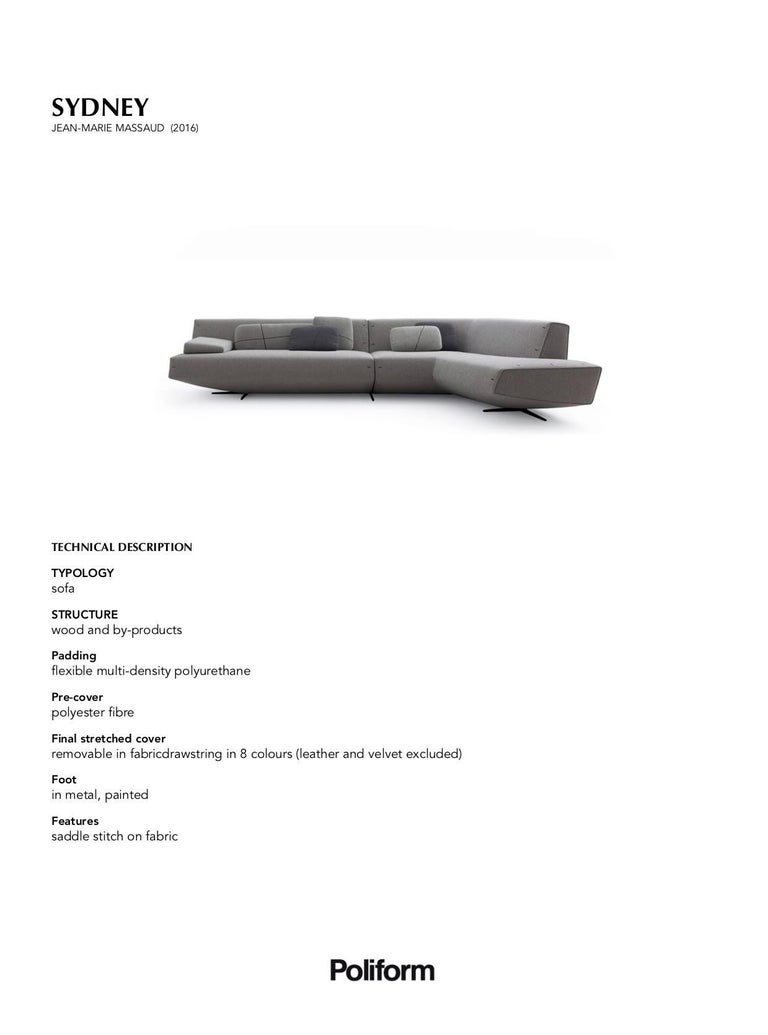 Sydney Modular Sofa by JeanMarie Massaud for Poliform in Fabric Only For Sale at 1stDibs