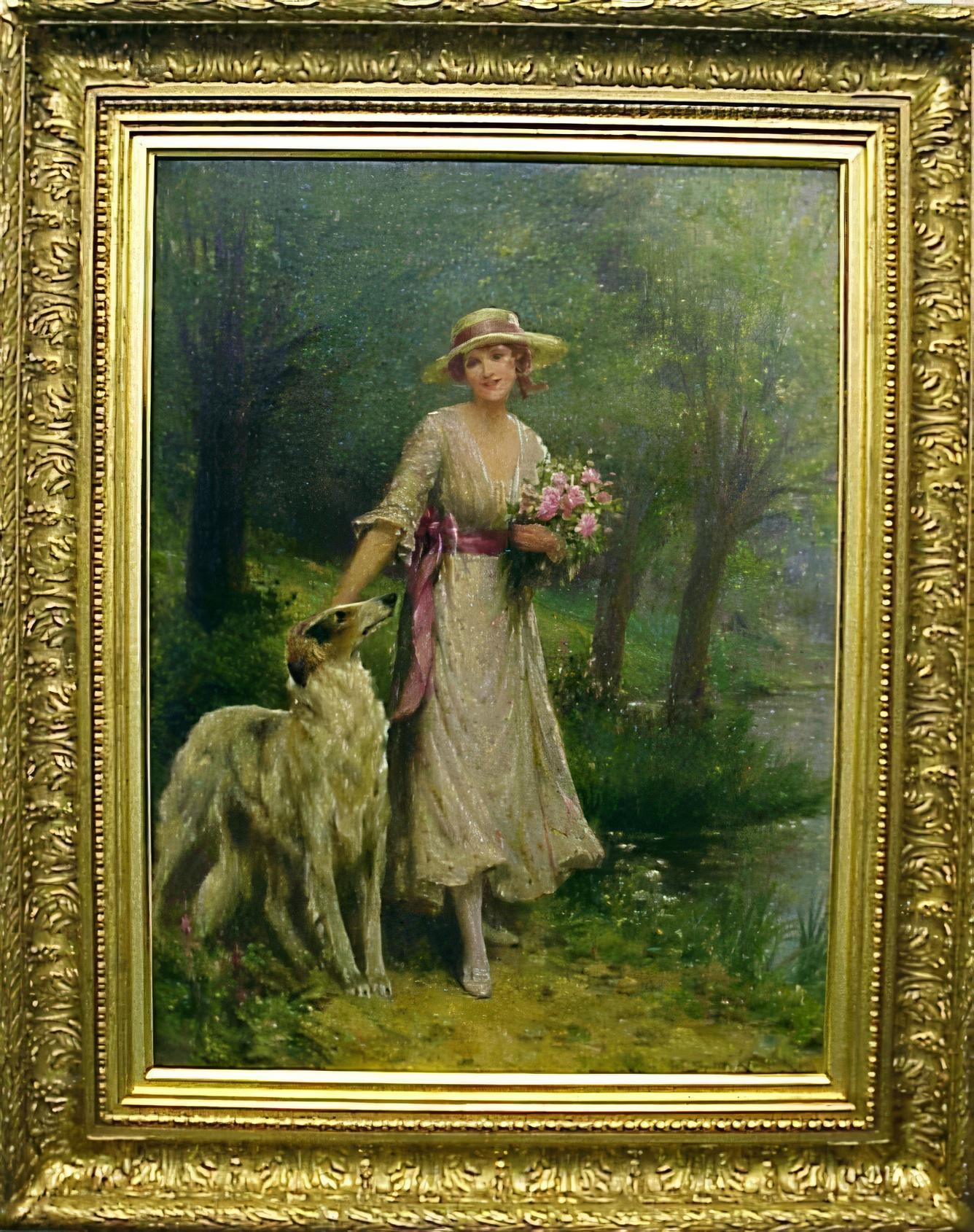 Une promenade dans les bois - Painting de Sydney Percy Kendrick