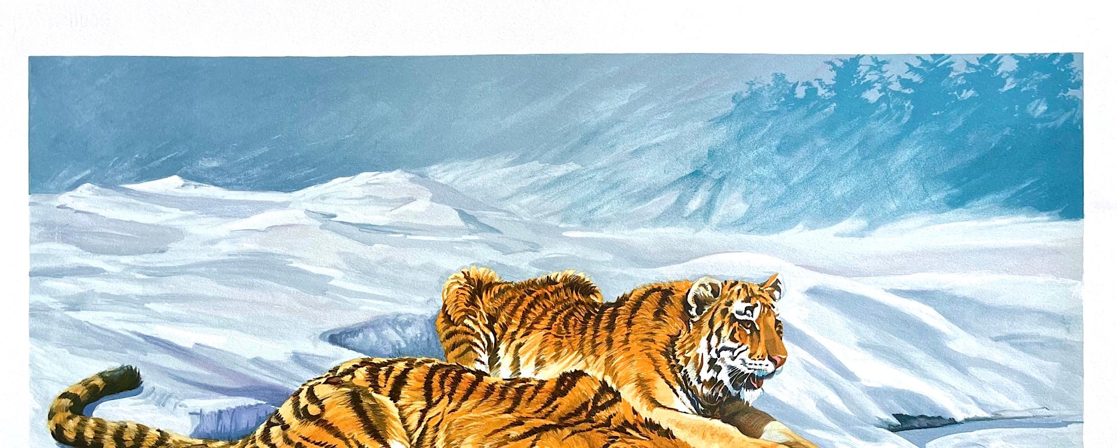 tigres en la nieve
