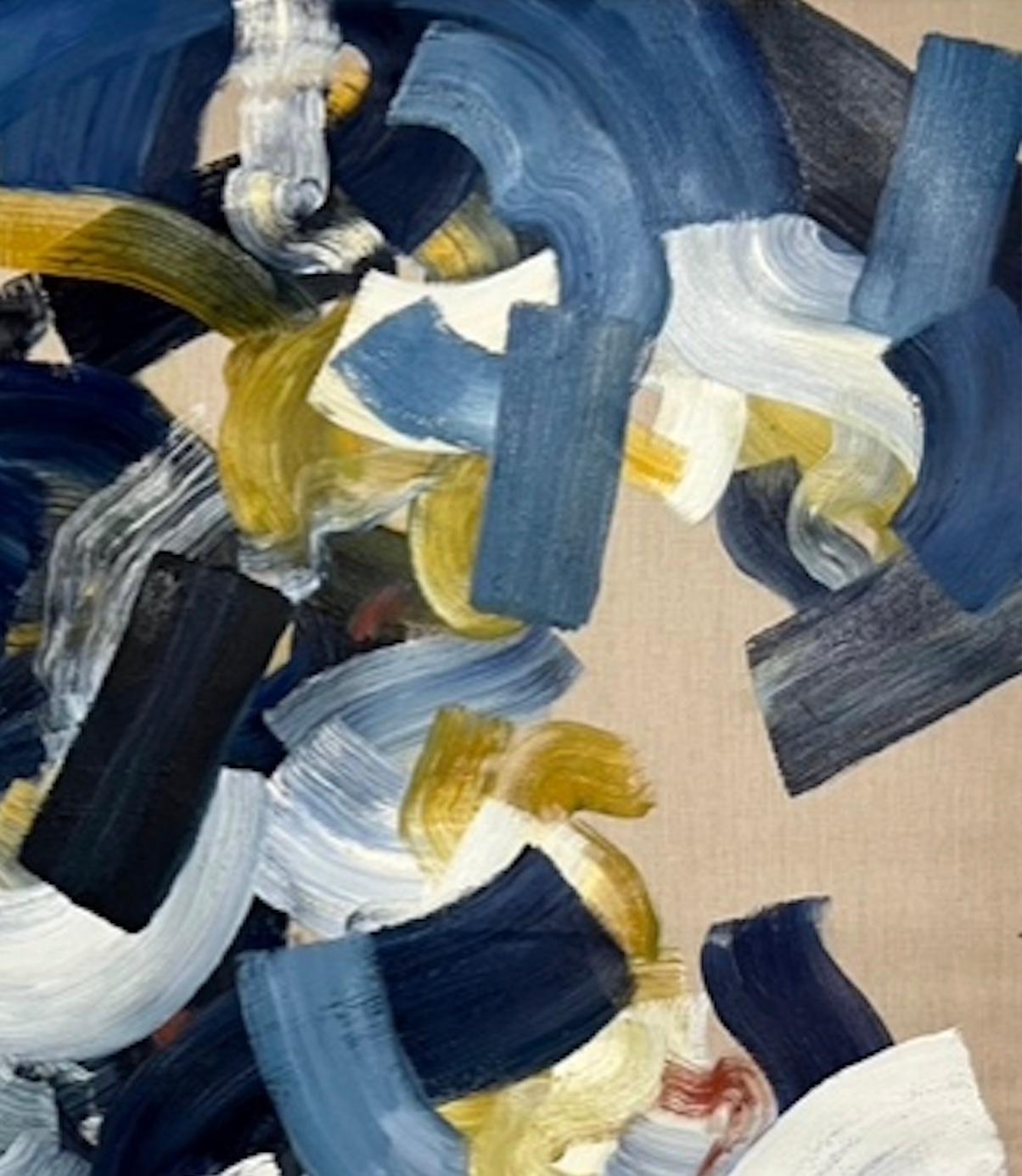 Chiamata e risposta - Abstract Painting Grigio di Sydney Yeager