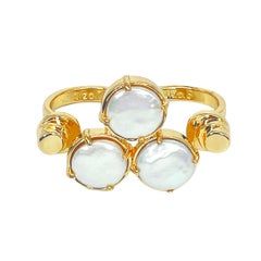 Syd+Pia Signature Collection 14k Plated Gold Nefeli Two Finger Ring
