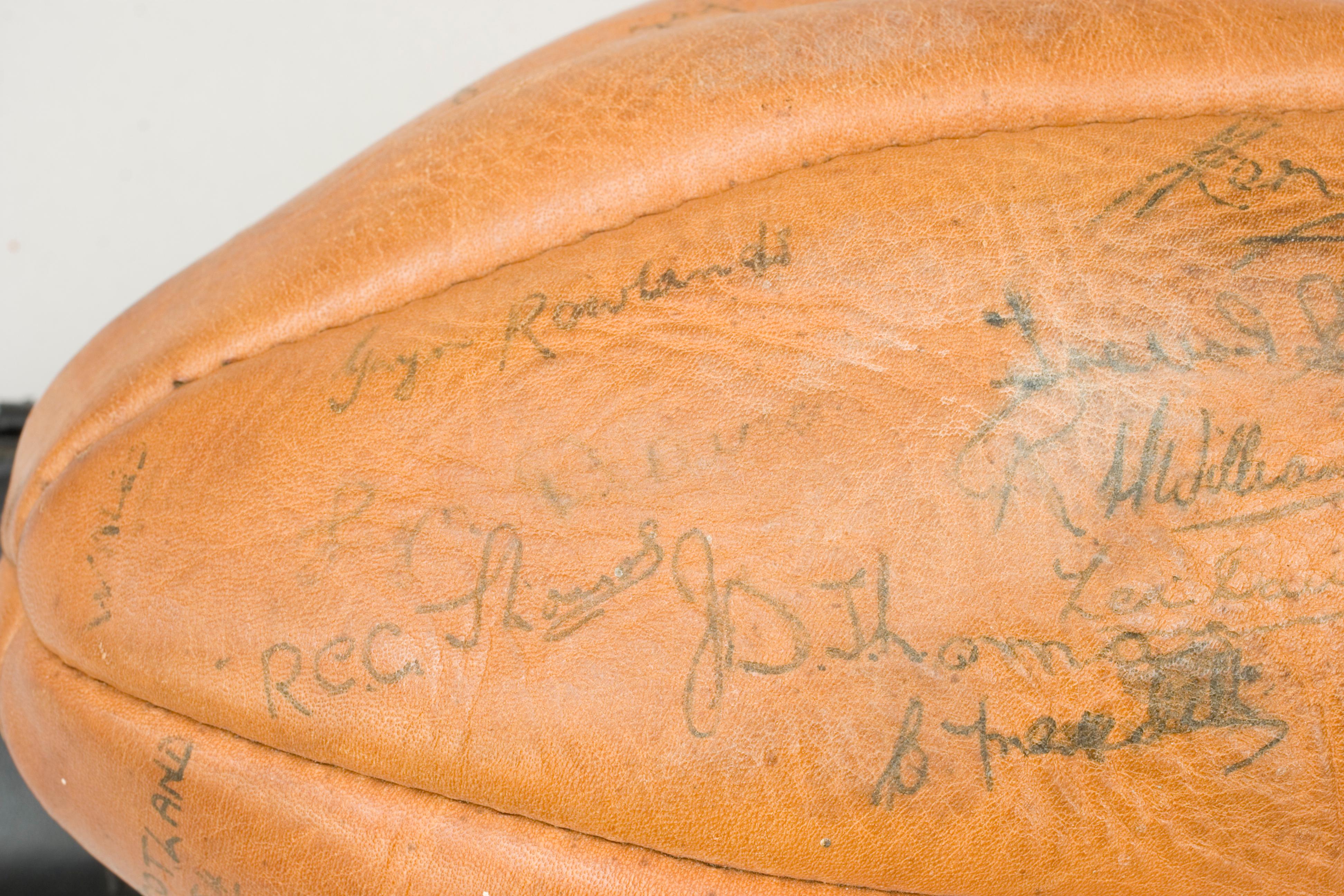 Sykes Rugby Ball, Signed by 1954 England, Scotland, Wales & Ireland Rugby Teams 6