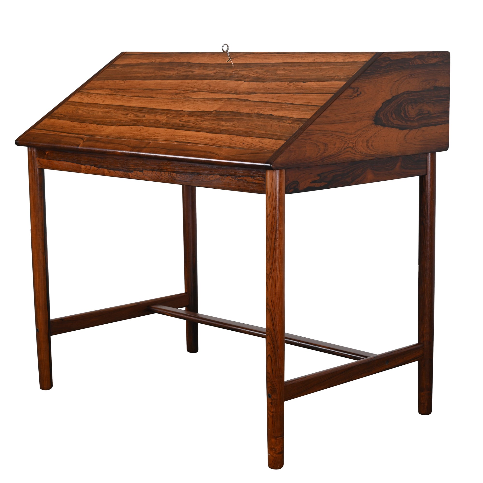 Sykky lven Blode Blindheim Palisander-Schreibtisch mit schräger Front, Norwegen 1960er Jahre im Angebot