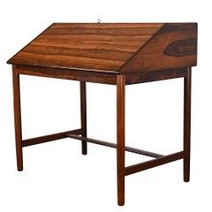 Sykky lven Blode Blindheim Palisander-Schreibtisch mit schräger Front, Norwegen 1960er Jahre