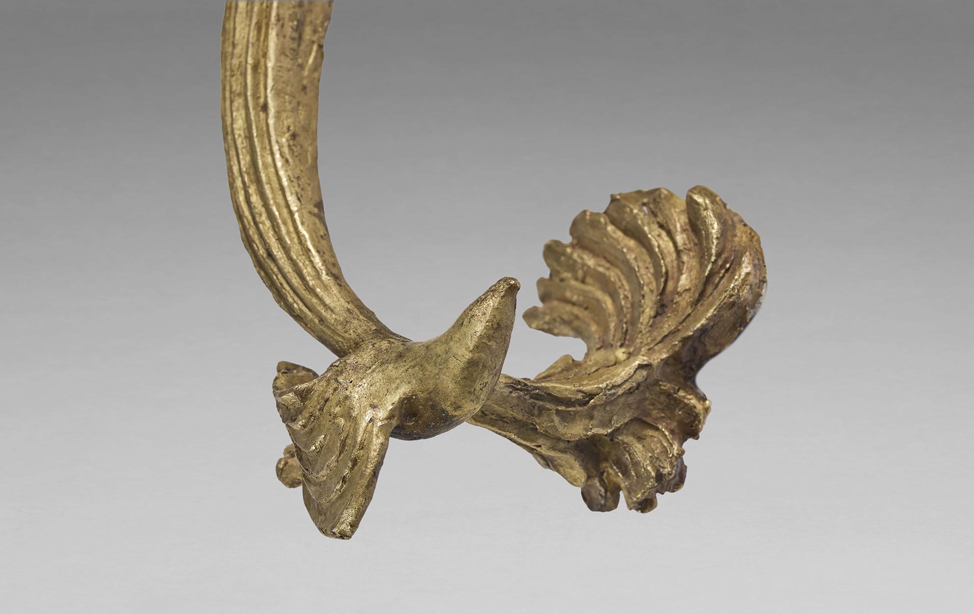 Art déco Sylva Bernt - Paire Exceptionnelle d'Appliques en Bronze Patiné (circa 1950) en vente