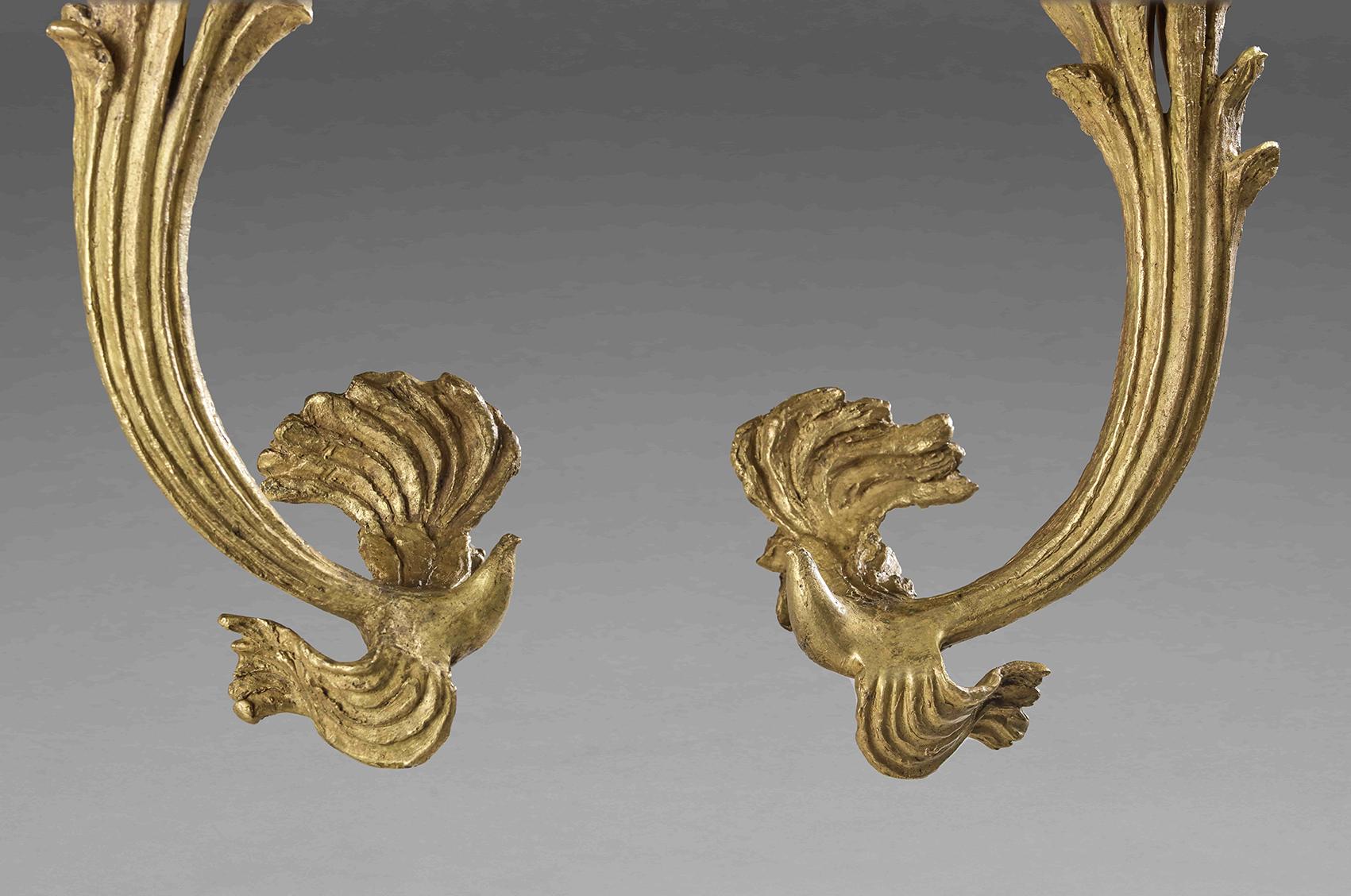 Sylva Bernt - Paire Exceptionnelle d'Appliques en Bronze Patiné (circa 1950) en vente 1