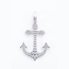 Sylva & Cie Diamond Anchor Pendant