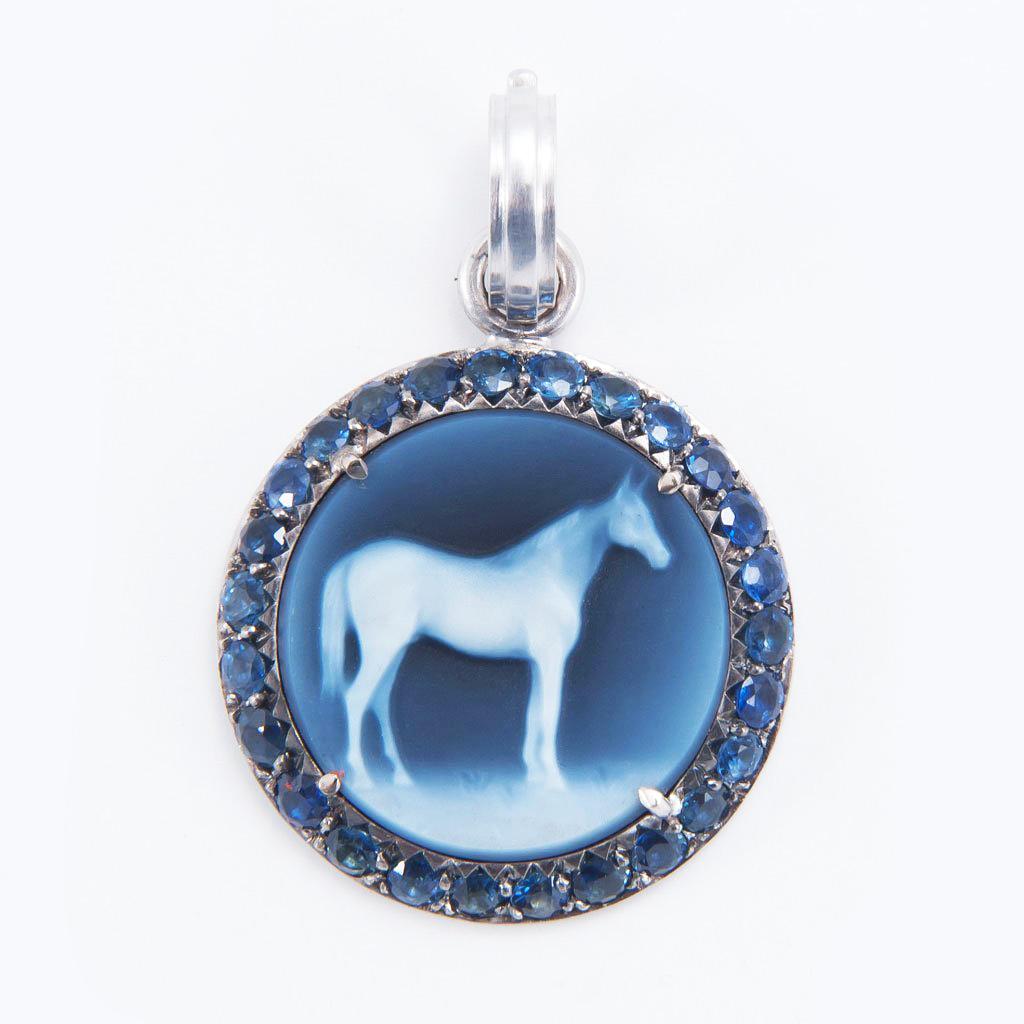 horse cameo necklace