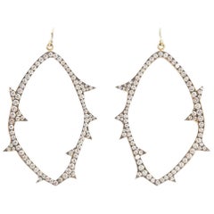 Sylva & Cie Open Faced Diamond Earrings