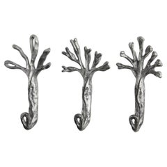 Sylva Hook Set in Aluminum, Made in UK by Sister - Functional & Sculptural