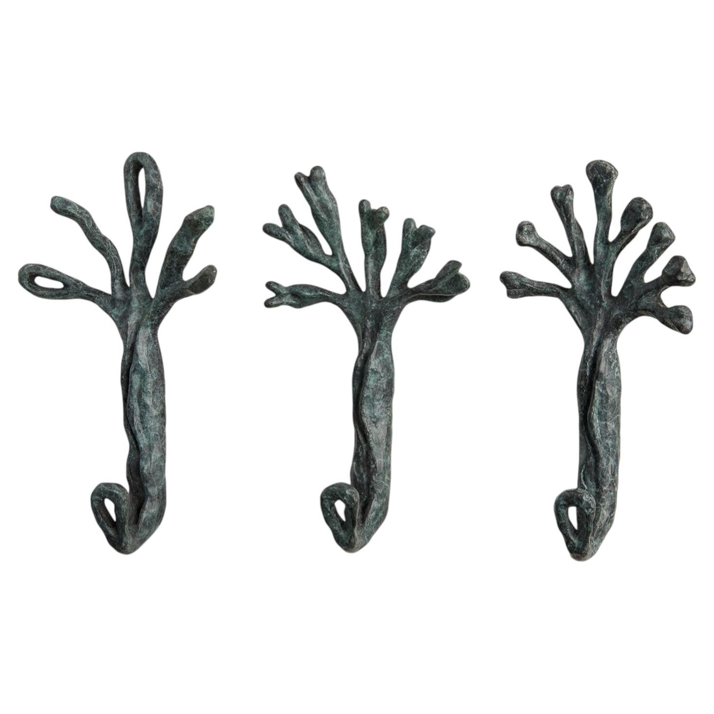 Sylva Hook Set in Verdigris, Made in UK by Sister - Functional & Sculptural