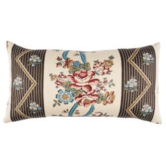 Sylvain Floral Stripe Pillow in Noir 20 x 12"