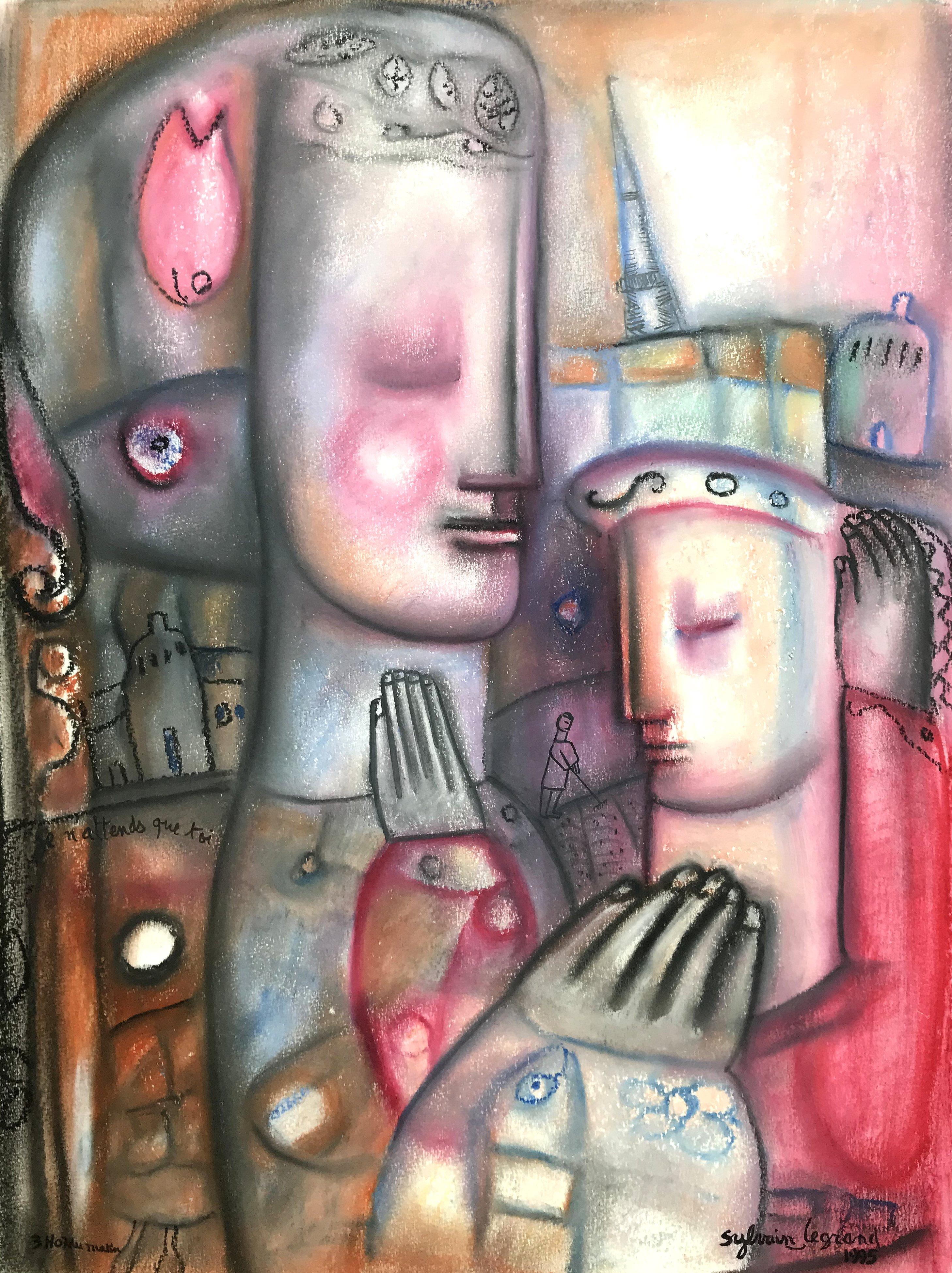 Je n'attends que toi - Painting Contemporaneo di Sylvain Legrand