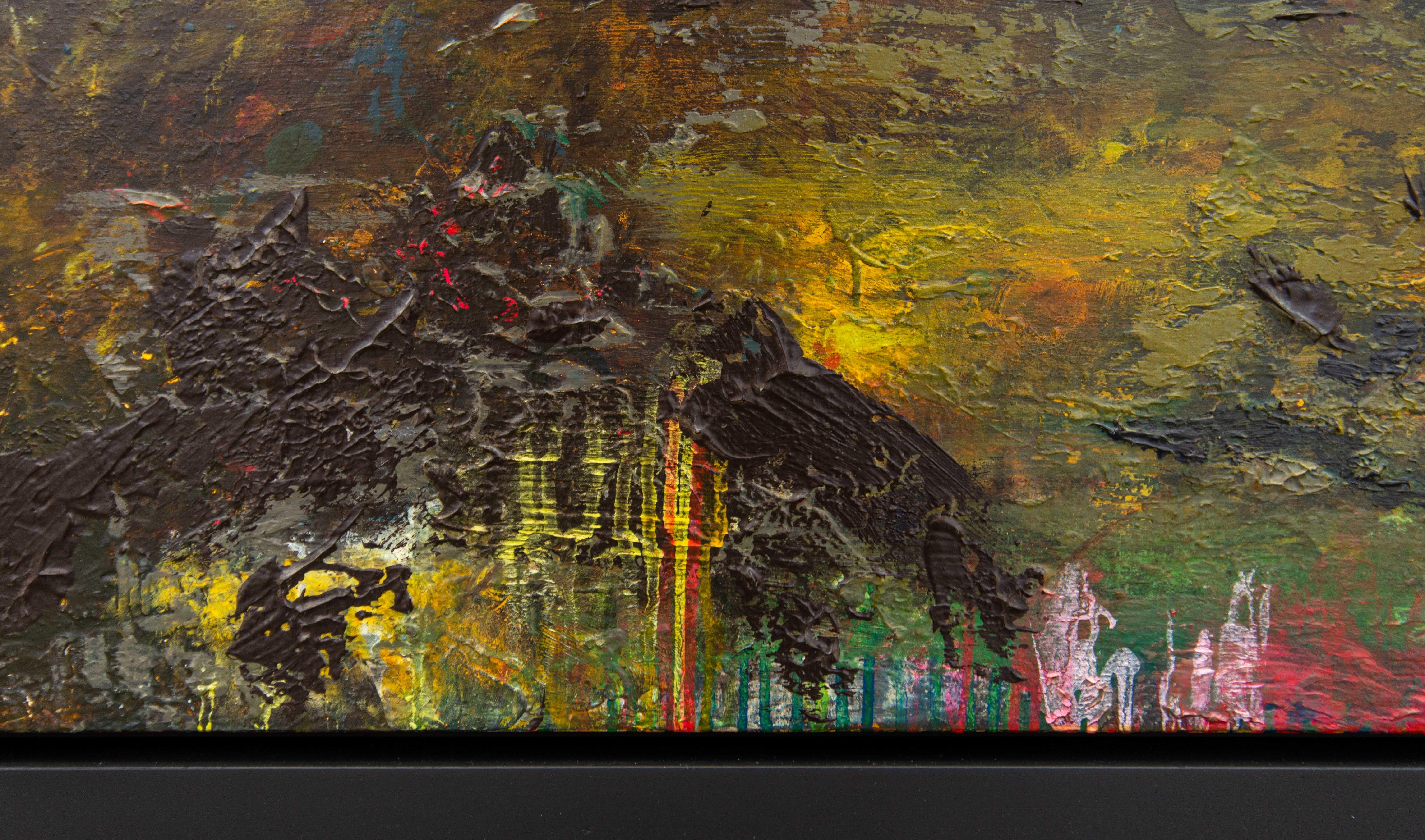 #Land - large, vibrant, bold, impressionist, landscape, acrylic on panel For Sale 4